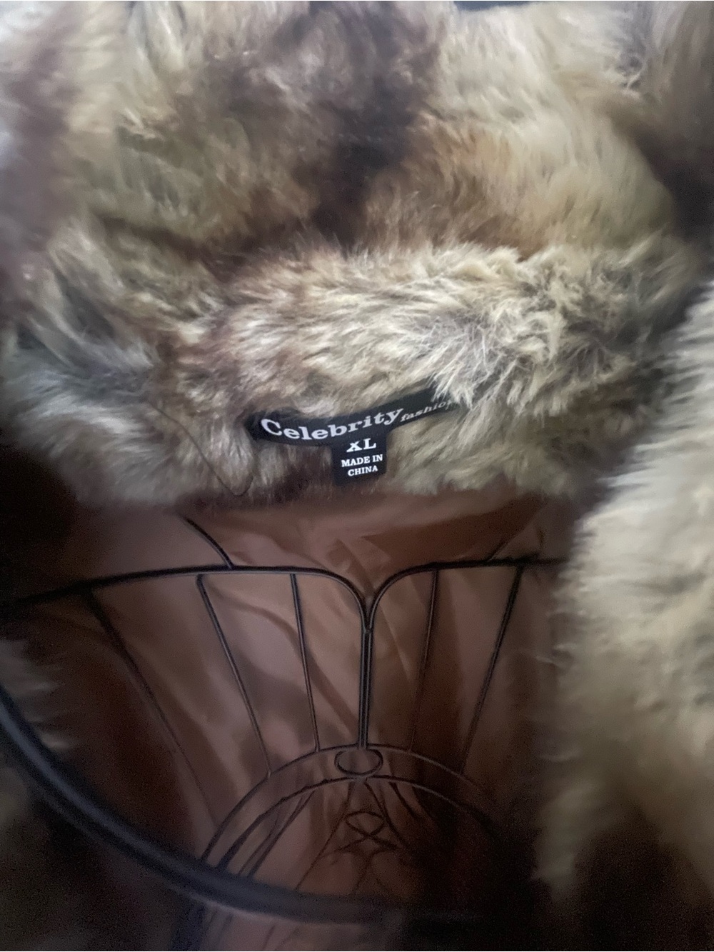 Luxurious Brown Faux Fur Long Coat - Classic Women's Outerwear - Picture 2 of 3